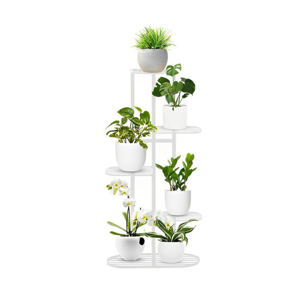 Soga 5 Tier 6 Pots White Metal Plant Rack Flowerpot Storage Display Stand Holder Home Garden Decor, Home &Amp; Living, Home Decor, Indoor Pots, Planters And Plant Stands, , ,  - Nz Depot 1