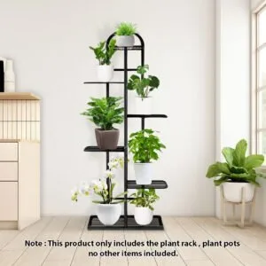 Buy SOGA 6 Tier 7 Pots Black Metal Plant Stand Flowerpot Display Shelf Rack Indoor Home Office Decor Online - Home & Living/Home Decor/Indoor Pots, Planters and Plant Stands - 2 - NZ Depot Free Shipping