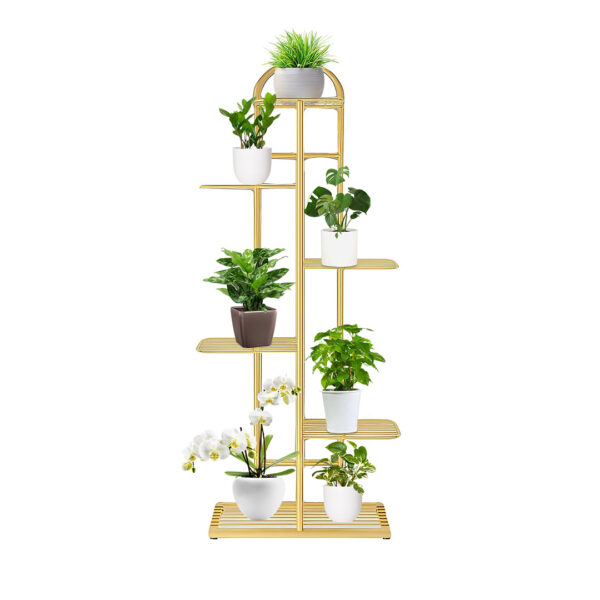 SOGA 6 Tier 7 Pots Gold Metal Plant Stand Flowerpot Display Shelf Rack Indoor Home Office Decor, Home & Living, Home Decor, Indoor Pots, Planters and Plant Stands, , ,  - NZ DEPOT 1