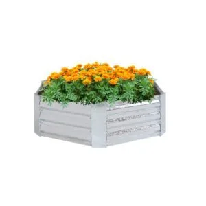Buy SOGA 60cm Hexagon Shape Galvanised Raised Garden Bed Vegetable Herb Flower Outdoor Planter Box Online - Garden, Tools & Hardware/Gardening & Lawn Care/Pots, Planters & Container Accessories - 1 - NZ Depot Free Shipping