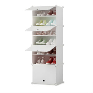 SOGA 7 Tier White Shoe Rack Organizer Sneaker Footwear Storage Stackable Stand Cabinet Portable Wardrobe with Cover, Furniture, Storage & Shelving, Shoe Storage, , ,  - NZ DEPOT 1