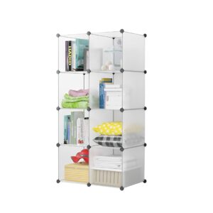 SOGA 8-Cube Transparent Shelf Box Portable Cubby DIY Storage Shelves Modular Closet Organiser, Home & Living, Bedroom, Bedroom Storage Solutions, , ,  - NZ DEPOT 1