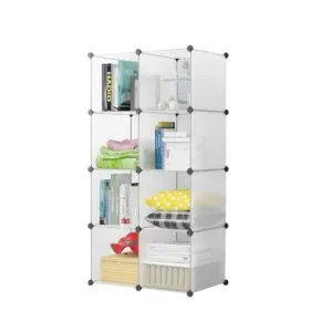 Buy SOGA 8-Cube Transparent Shelf Box Portable Cubby DIY Storage Shelves Modular Closet Organiser Online - Home & Living/Bedroom/Bedroom Storage Solutions - 1 - NZ Depot Free Shipping