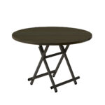 SOGA Black Dining Table Portable Round Surface Space Saving Folding Desk Home Decor, Furniture>Living Room Furniture>Tables, , , , ,  - NZ DEPOT 1
