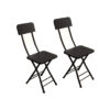 SOGA Black Foldable Chair Space Saving Lightweight Portable Stylish Seat Home Decor Set of 2, Furniture>Kitchen & Dining Room Furniture>Dining Chairs, , , , ,  - NZ DEPOT 1