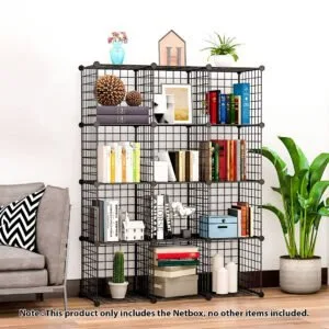 Buy SOGA Black Portable 12-Cube Storage Organiser Foldable DIY Modular Grid Space Saving Shelf Online - Furniture/Storage & Shelving/Home Storage - 2 - NZ Depot Free Shipping
