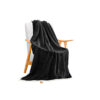 SOGA Black Throw Blanket Warm Cozy Double Sided Thick Flannel Coverlet Fleece Bed Sofa Comforter, Home>Bed Linen>Throws And Blankets>Blankets, , , , ,  - NZ DEPOT 1