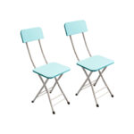 SOGA Blue Foldable Chair Space Saving Lightweight Portable Stylish Seat Home Decor Set of 2, Furniture>Kitchen & Dining Room Furniture>Dining Chairs, , , , ,  - NZ DEPOT 1