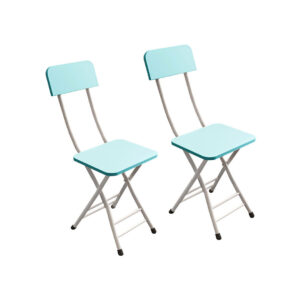 SOGA Blue Foldable Chair Space Saving Lightweight Portable Stylish Seat Home Decor Set of 2, Furniture, Kitchen & Dining Room Furniture, Dining Chairs, , ,  - NZ DEPOT 1