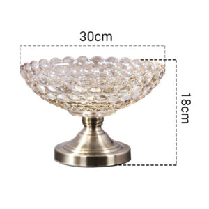 SOGA Bronze Pedestal Crystal Glass Fruit Bowl Candy Holder Countertop Dessert Serving Basket Decor, Kitchenware, Food Preperation, Food Prep, Cleaning & Organising, ,  - NZ DEPOT 2