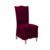 SOGA Burgundy Chair Cover Seat Protector with Ruffle Skirt Stretch Slipcover Wedding Party Home Decor, Home & Living>Home Decor>Chair Covers, , , , ,  - NZ DEPOT 1