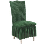 SOGA Dark Green Chair Cover Seat Protector with Ruffle Skirt Stretch Slipcover Wedding Party Home Decor, Home>Bed Linen>Throws And Blankets>Blankets, , , , ,  - NZ DEPOT 1