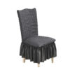 SOGA Dark Grey Chair Cover Seat Protector with Ruffle Skirt Stretch Slipcover Wedding Party Home Decor, Home & Living>Home Decor>Chair Covers, , , , ,  - NZ DEPOT 1
