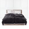 SOGA Dark Grey Throw Blanket Warm Cozy Double Sided Thick Flannel Coverlet Fleece Bed Sofa Comforter, Home>Bed Linen>Throws And Blankets>Blankets, , , , ,  - NZ DEPOT 1