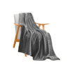 SOGA GreyThrow Blanket Warm Cozy Striped Pattern Thin Flannel Coverlet Fleece Bed Sofa Comforter, Home>Bed Linen>Throws And Blankets>Blankets, , , , ,  - NZ DEPOT 1