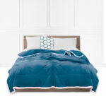 SOGA Lake Blue Throw Blanket Warm Cozy Double Sided Thick Flannel Coverlet Fleece Bed Sofa Comforter, Home>Bed Linen>Throws And Blankets>Blankets, , , , ,  - NZ DEPOT 1