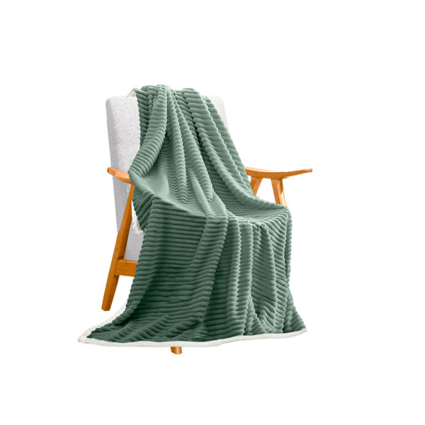 SOGA Light Green Throw Blanket Warm Cozy Double Sided Thick Flannel Coverlet Fleece Bed Sofa Comforter, Home>Bed Linen>Throws And Blankets>Blankets, , , , ,  - NZ DEPOT 1