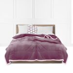 SOGA Light Purple Throw Blanket Warm Cozy Double Sided Thick Flannel Coverlet Fleece Bed Sofa Comforter, Home>Bed Linen>Throws And Blankets>Blankets, , , , ,  - NZ DEPOT 1