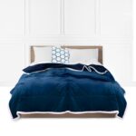 SOGA Navy Blue Throw Blanket Warm Cozy Double Sided Thick Flannel Coverlet Fleece Bed Sofa Comforter, Home>Bed Linen>Throws And Blankets>Blankets, , , , ,  - NZ DEPOT 1