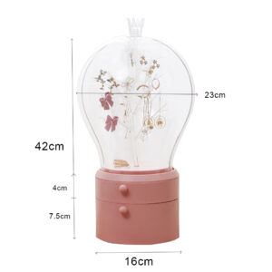 SOGA Pink 360 Degree Rotating LED Light 2 Layered Jewelry Storage Box Waterproof Dustproof Accessories Organiser, Home, Bathroom, Bathroom Accessories, Bathroom Storage, ,  - NZ DEPOT 6