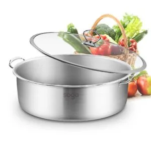Buy SOGA Stainless Steel 32cm Casserole With Lid Induction Cookware Online - home & living / kitchen & dining / cookware / casserole dishes - 2 - NZ Depot Free Shipping