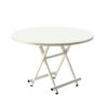SOGA White Dining Table Portable Round Surface Space Saving Folding Desk Home Decor, Furniture>Living Room Furniture>Tables, , , , ,  - NZ DEPOT 1