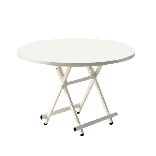 Soga White Dining Table Portable Round Surface Space Saving Folding Desk Home Decor, Furniture, Living Room Furniture, Tables, , ,  - Nz Depot 1