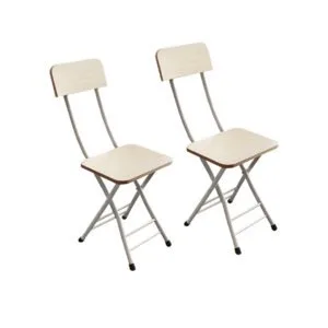 Buy SOGA White Maple Foldable Chair Space Saving Lightweight Portable Stylish Seat Home Decor Set of 2 Online - Furniture/Kitchen & Dining Room Furniture/Dining Chairs - 1 - NZ Depot Free Shipping