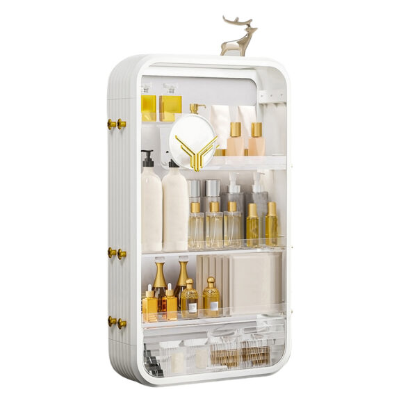 SOGA White Multi Tier Cosmetic Storage Rack Bathroom Vanity Tray Display Stand Organiser, Home>Bathroom>Bathroom Accessories>Bathroom Storage, , , , ,  - NZ DEPOT 1