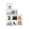 SOGA White Portable 9-Cube 3 Column Storage Organiser Foldable DIY Modular Grid Space Saving Shelf 149cm, Furniture, Storage & Shelving, Home Storage, , ,  - NZ DEPOT 1