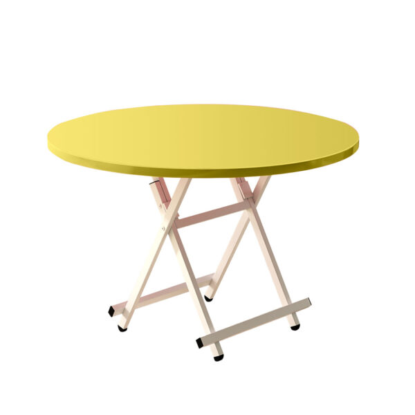 SOGA Yellow Dining Table Portable Round Surface Space Saving Folding Desk Home Decor, Furniture, Living Room Furniture, Tables, , ,  - NZ DEPOT 1