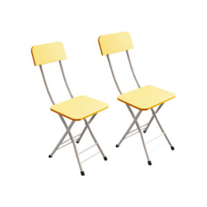 SOGA Yellow Foldable Chair Space Saving Lightweight Portable Stylish Seat Home Decor NZ DEPOT - NZ DEPOT