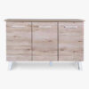 Shoe Cabinet 3 Door 1306 Oak