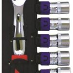 3/8-Inch Drive Metric Cr-V Socket and Ratchet 11 Pieces Set- Material quality chrome vanadium steel forging- Strong and durable- Ergonomically designed rubberized handle- Suitable for long-term operation- 3/8-Inch Drive Metric Cr-V Socket and Ratchet 11 Pieces Set