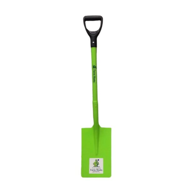 The Short Handle Is Great For Easy Reach. Square Blade Spade Utilised For Heavy Duty Hard-Packed Soils