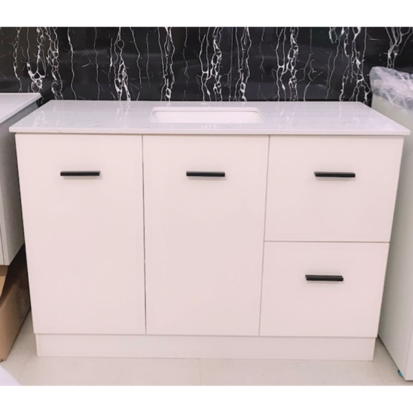 Vanity - Misty Series T1200F-Bs Gloss White - 100% Water Proof, Counter Top Basin - Nz Depot