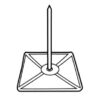 26068 SAH114 Self adhesive hanger pins (to suit 25mm) x100 - LVSAH114 - Duct - Duct Installation