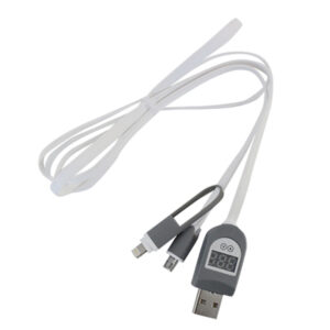 2in1 USB to MicroUSB or iPhone Lightning Cable with LCD - NZ DEPOT