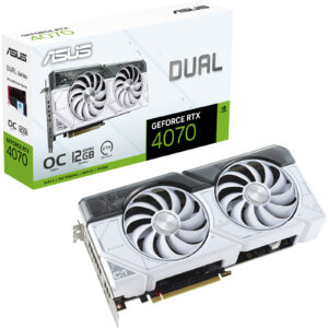 ASUS DUAL NVIDIA GeForce RTX 4070 White OC Edition 12GB GDDR6X Graphics Card - NZ DEPOT