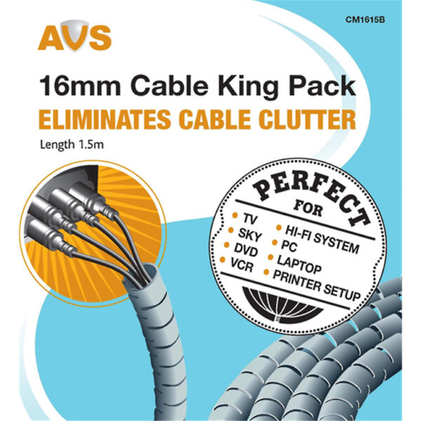 AVS CM1615B 16MM Cable King Pack 1.5m Length - NZ DEPOT