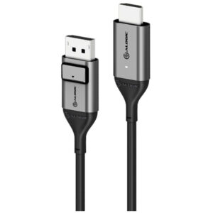 Alogic ULDPHD02-SGR ULTRA DISPLAYPORT TO HDMI CABLE - MALE TO MALE - 2M - 4K 60HZ - SPACE GREY - NZ DEPOT