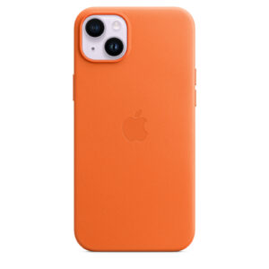 Apple iPhone 14 Plus Leather Case with MagSafe Orange Made with high quality and supple leather NZDEPOT - NZ DEPOT
