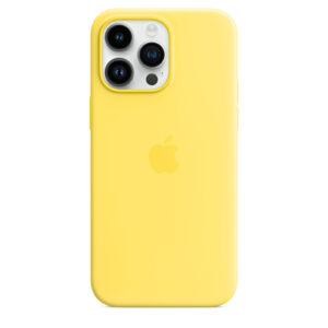 Apple iPhone 14 Pro Max Silicone Case with MagSafe Canary Yellow Soft touch finish NZDEPOT - NZ DEPOT