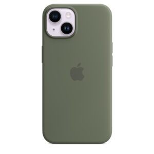 Apple iPhone 14 Silicone Case with MagSafe Olive Soft touch finish NZDEPOT - NZ DEPOT