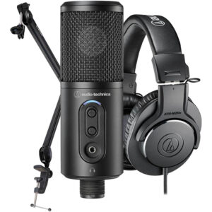 Audio-Technica ATCREATORPK Creator Pack - ATR2500X-USB + ATH-M20X + Boom Arm include a USB Microphone