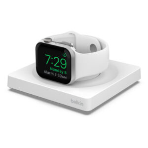 Belkin Apple Watch Portable Fast Charger White Compact Travel Ready Design Charge while lying flat or in Nightstand mode up to 33 faster charging to your Apple Watch Series 78 Ultra NZDEPOT - NZ DEPOT