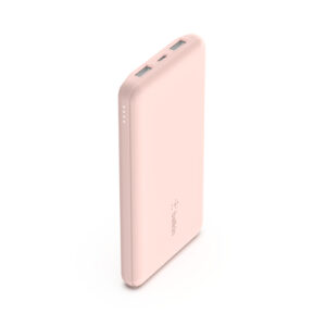 Belkin BoostCharge 10K Power Bank 3 port - Pink with USB-A to USB-C Cable - NZ DEPOT