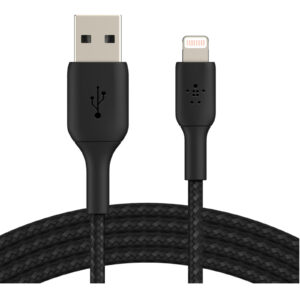 Belkin BoostCharge 1M Lightning to USB-A Braided Cable - Black - NZ DEPOT