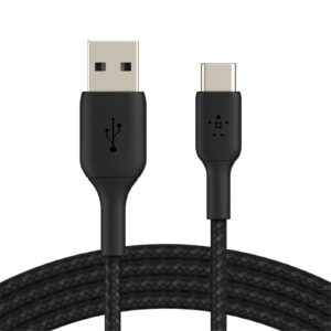 Belkin BoostCharge 1M USB-A to USB- C Braided Cable - Black - NZ DEPOT