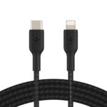 Belkin BoostCharge USB-C to Lightning Braided Cable 1M - Black - NZ DEPOT